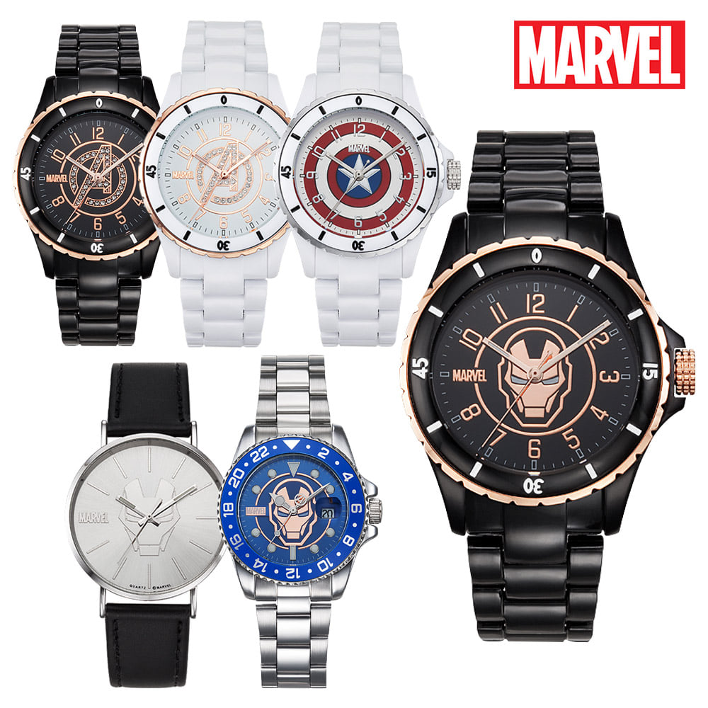 마블 어벤져스 아이언맨 캡틴아메리카 남성 손목시계