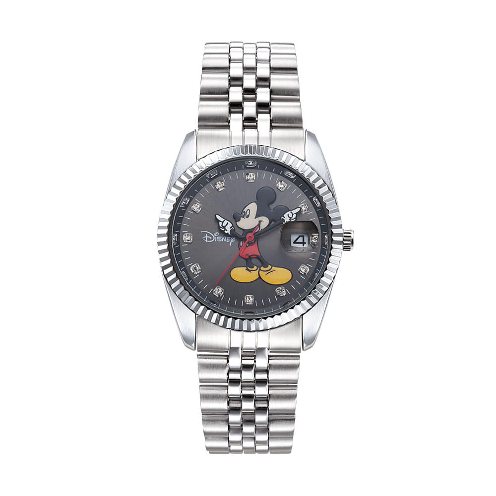 디즈니 미키마우스 남여공용 메탈 손목시계 OW616DWB