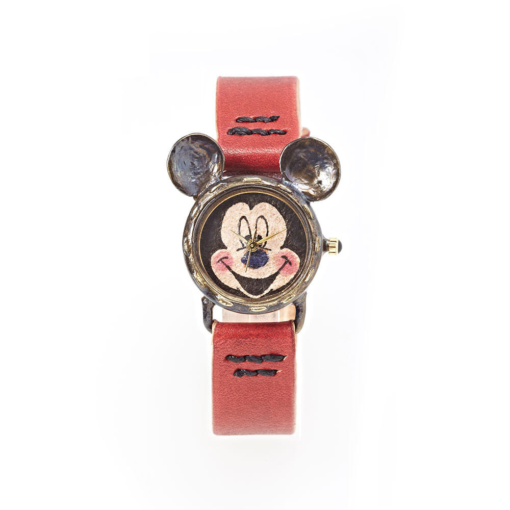 디즈니/미키마우스 수공예 가죽밴드 손목시계 OW112